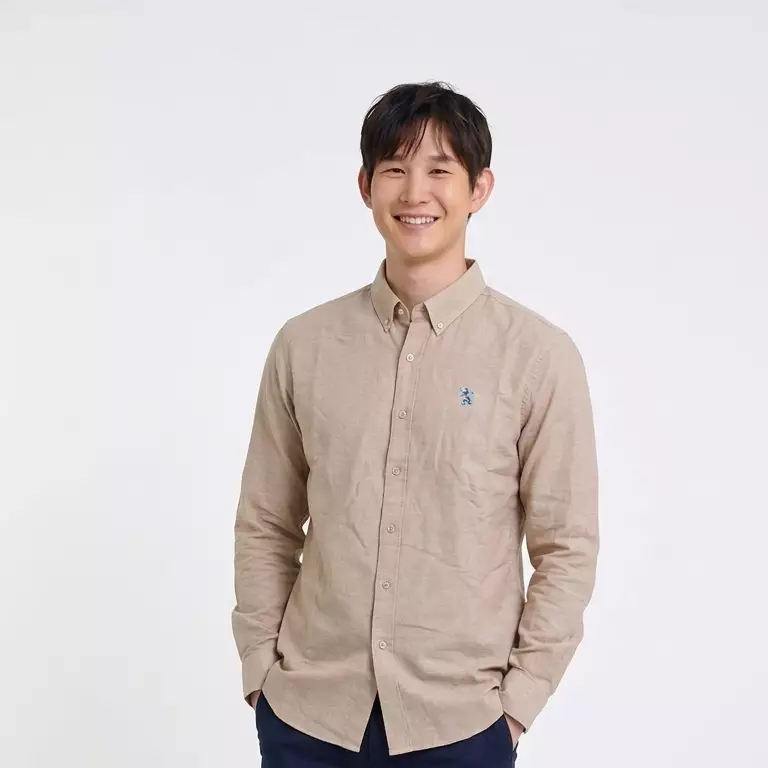 Giordano Men's Oxford Mini Lion Shirt 0104508351