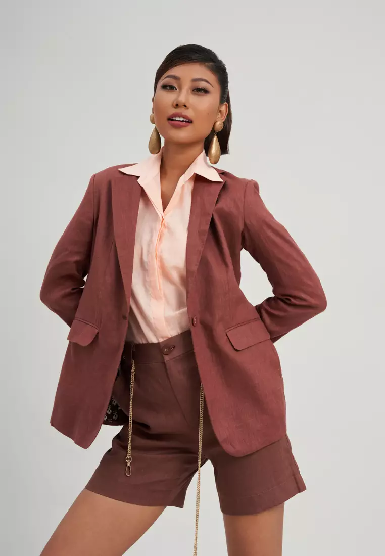 LIGHT PINK LINEN SHIRT