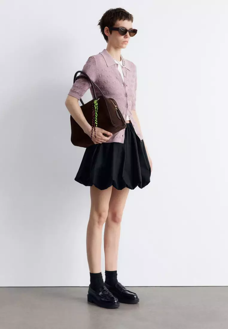 Pointelle-Knit Polo Shirt