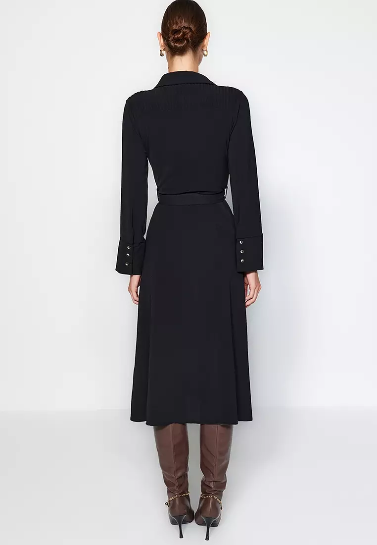 Collared Midi Shirt Dress
