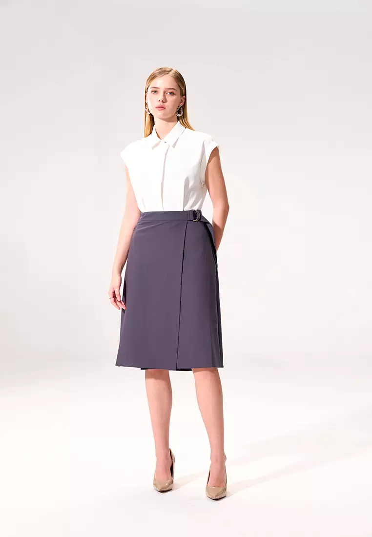 White Women's Cuffed Sleeveless Top