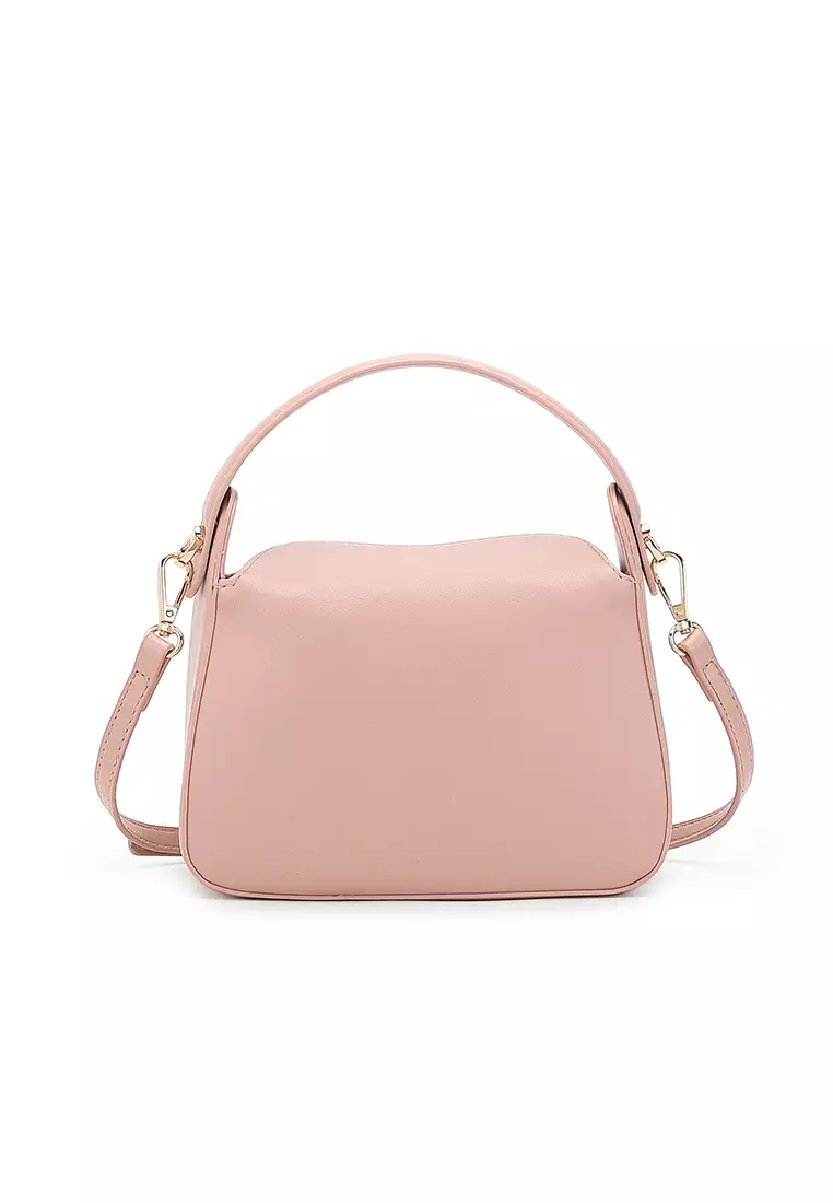 Women's Top Handle Bag / Sling Bag / Crossbody Bag (Tas Selempang / Tas Tangan) - Merah Jambu