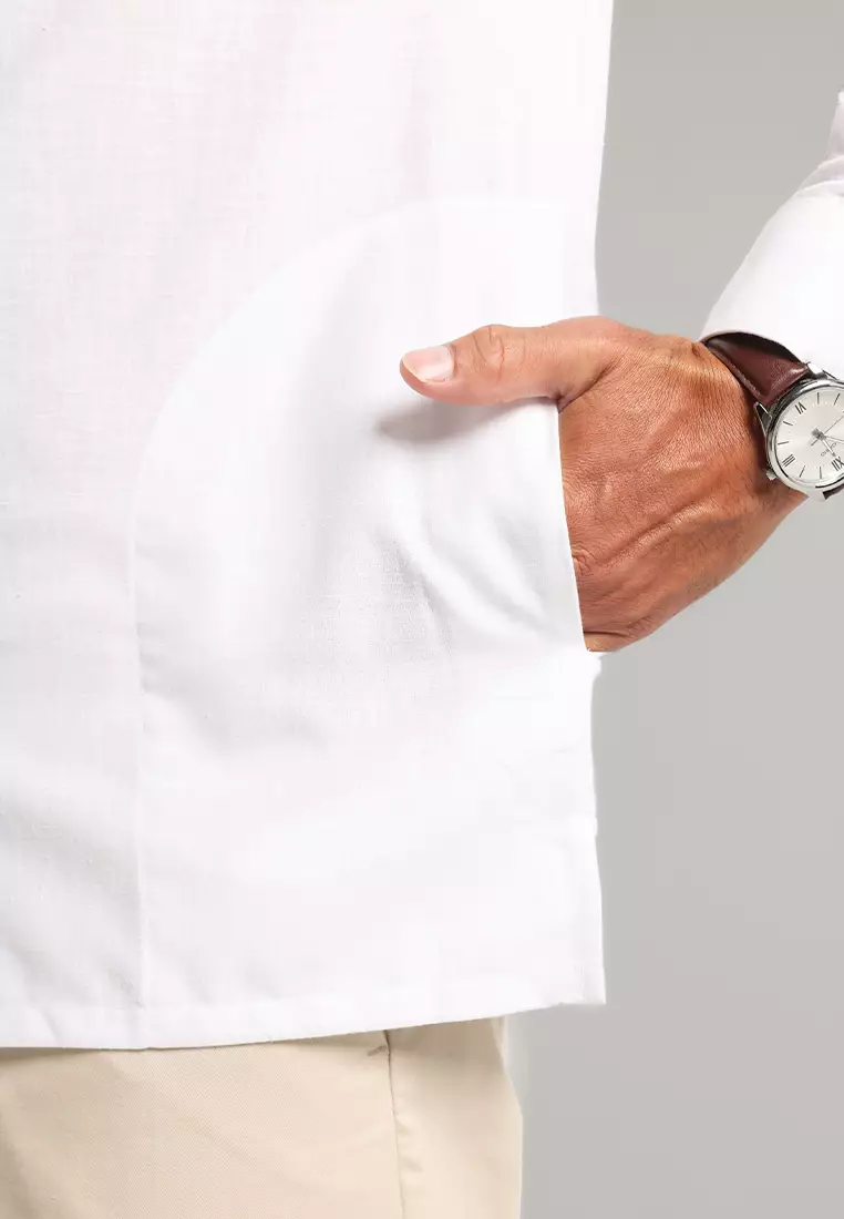 MOC Kemeja Koko Lengan Panjang Pria Haydan - Khaki