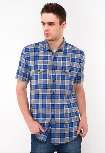 Jual Screenplay Kemeja Flanel Lengan Pendek Durham Blues Original Zalora Indonesia
