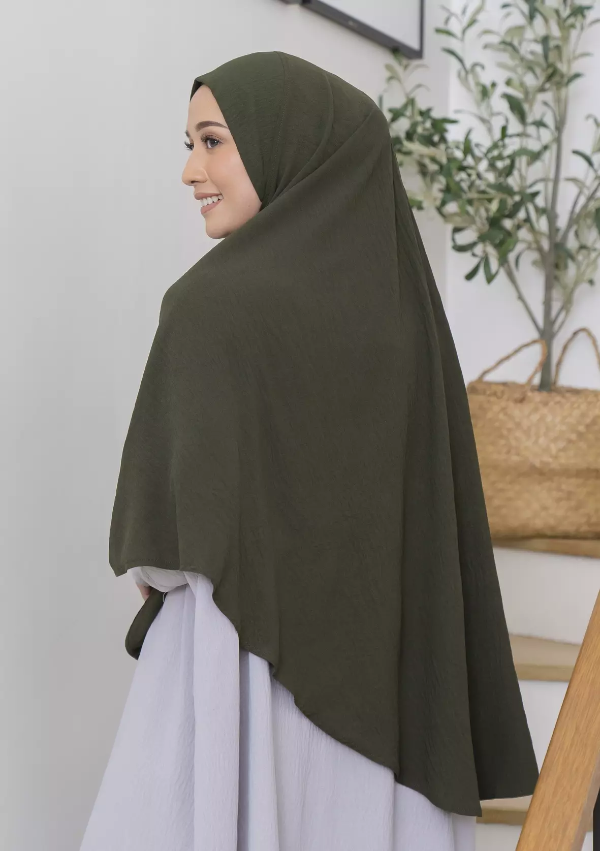 Safa Instan Syari (Hijab Syari Jumbo Menutup Dada) Army
