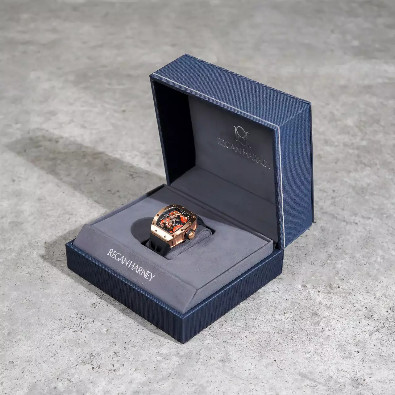 Jam Tangan REGAN HARNEY RH 64-11 ANCIENT SAGA ROSEGOLD PLATED TITANIUM WATCH 100% ORIGINAL - OS