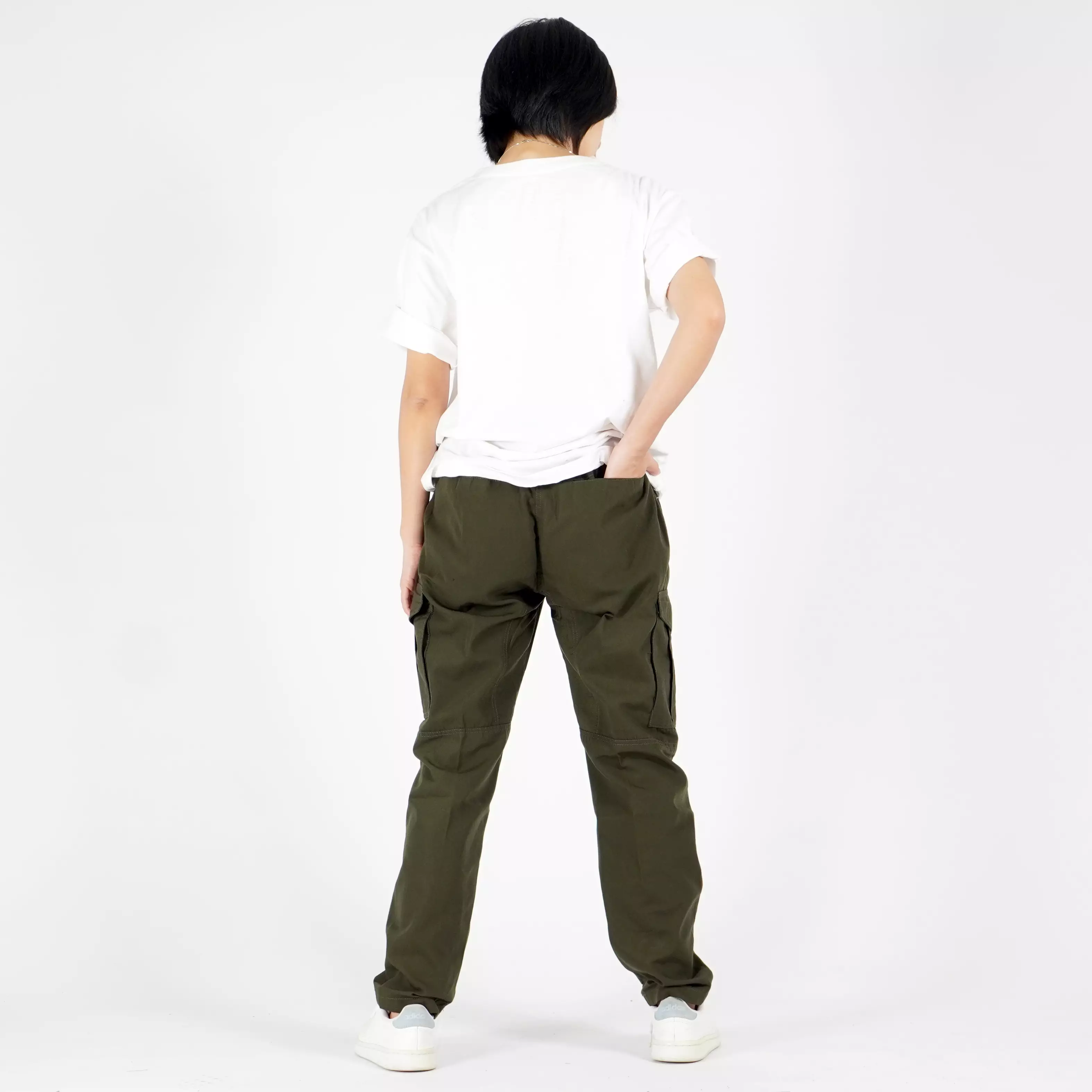 DESSY Celana Panjang Cargo Wanita Celana Kargo Taktikal Tactical Cargo Pants - ARMY