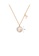 Glamorousky white 925 Sterling Silver Plated Champagne Gold Fashion Simple Hollow Alphabet P Geometric Round Pendant with Cubic Zirconia and Necklace F83FAACE4DE475GS_2