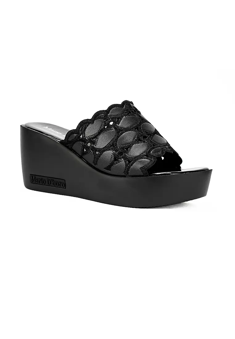 Discount on Mario D' boro Runway  shoes - SKU: Women's Wedge Sandals LW 23545 Black C26 C70