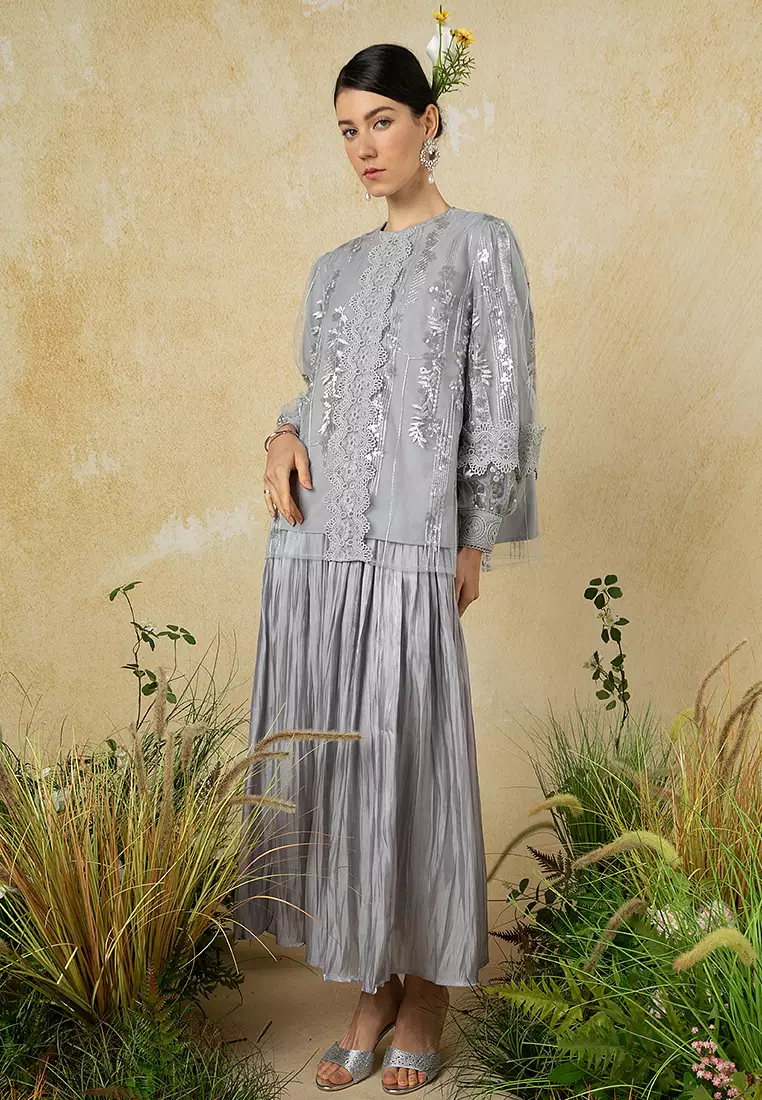 Batari Lace Sequin Top