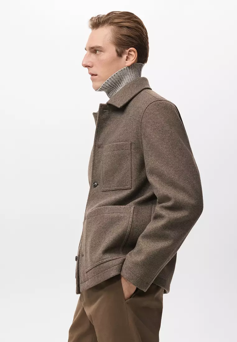 Wool Coat with Pockets
