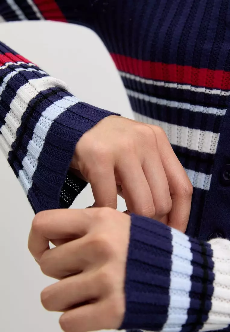 Striped Knit Top - Navy