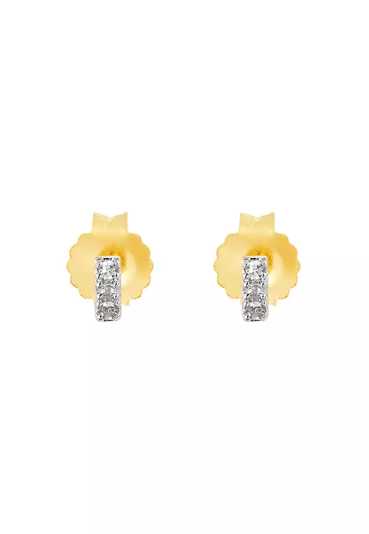 HABIB Round Diamond Earrings in 375/9K Yellow Gold 457180623(YG)