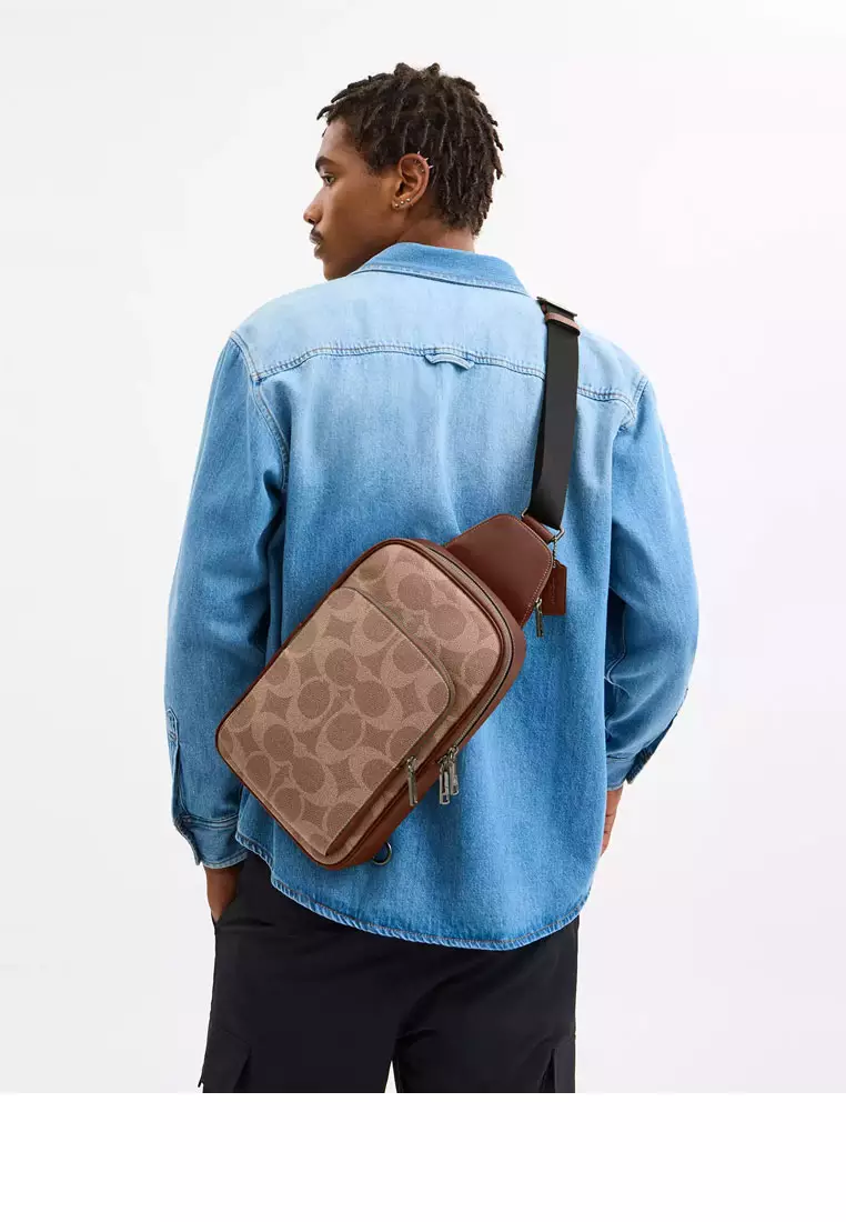 Buy Coach Ethan Pack In Signature Canvas 2026 Online | ZALORA