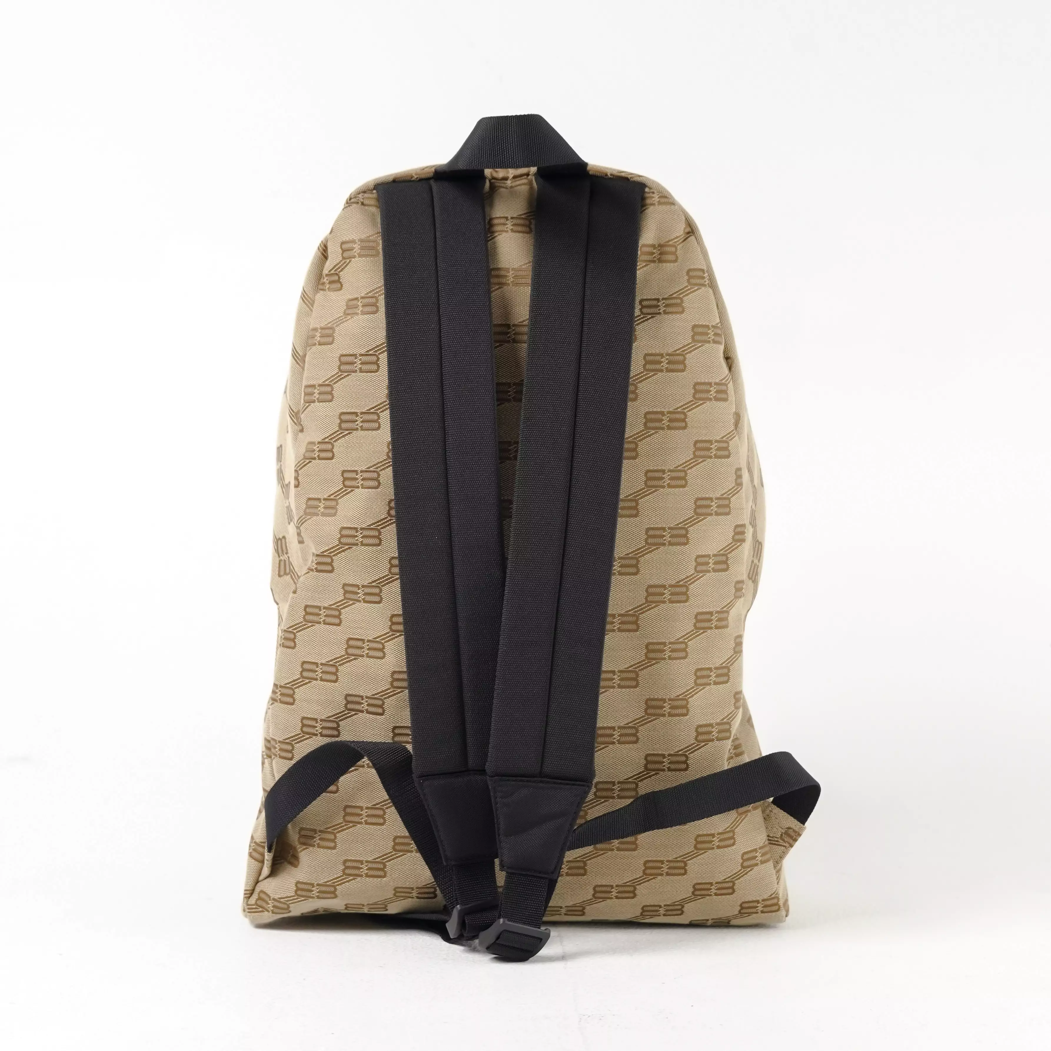 Tas BALENCIAGA BB MONOGRAM JACQUARD BROWN BACKPACK 100% ORIGINAL