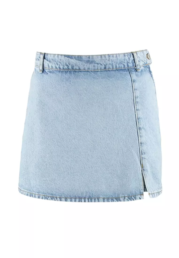 Slit Denim Skort