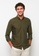 LC WAIKIKI brown and green Regular Fit Long Sleeve Oxford Men's Shirt D9234AA8733322GS_1