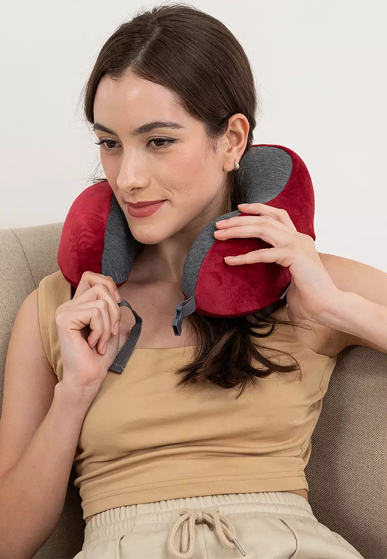 Perfect Rest Travel Neck Pillow Red