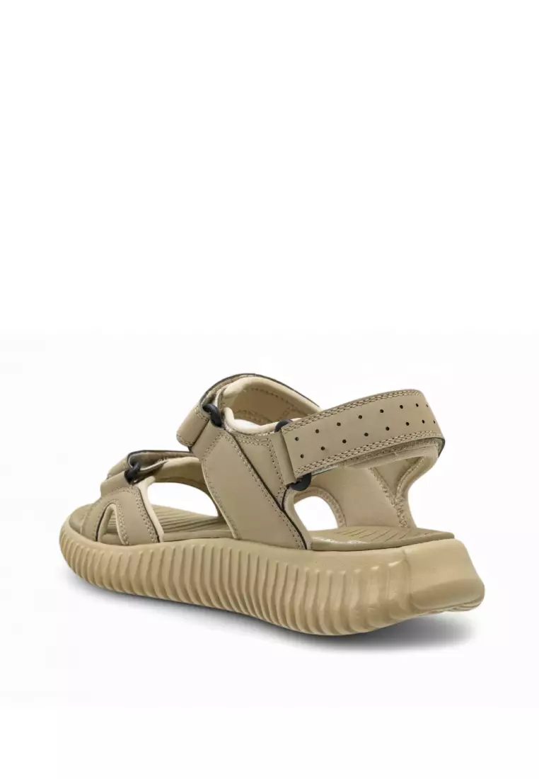 Men Slip On Faux Leather Classic Casual Sandals - 250241261