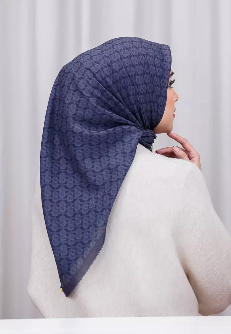 Wicker Voile Square Maritime Blue