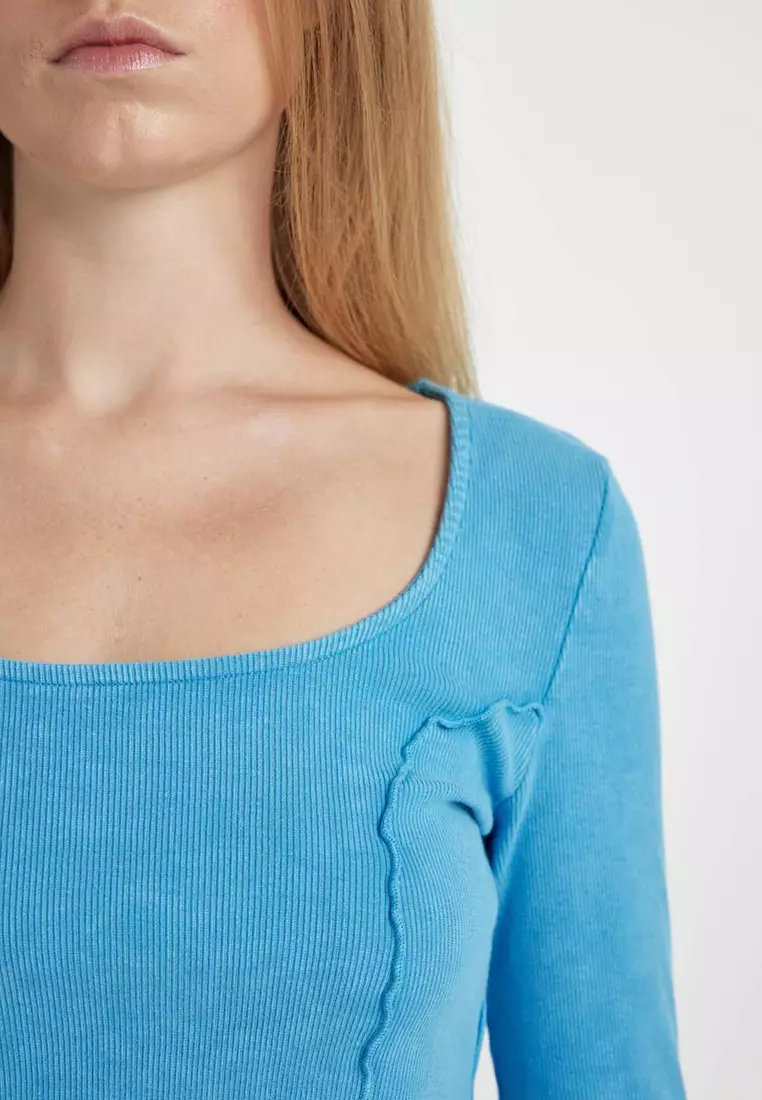 Long Sleeve Bustier Top