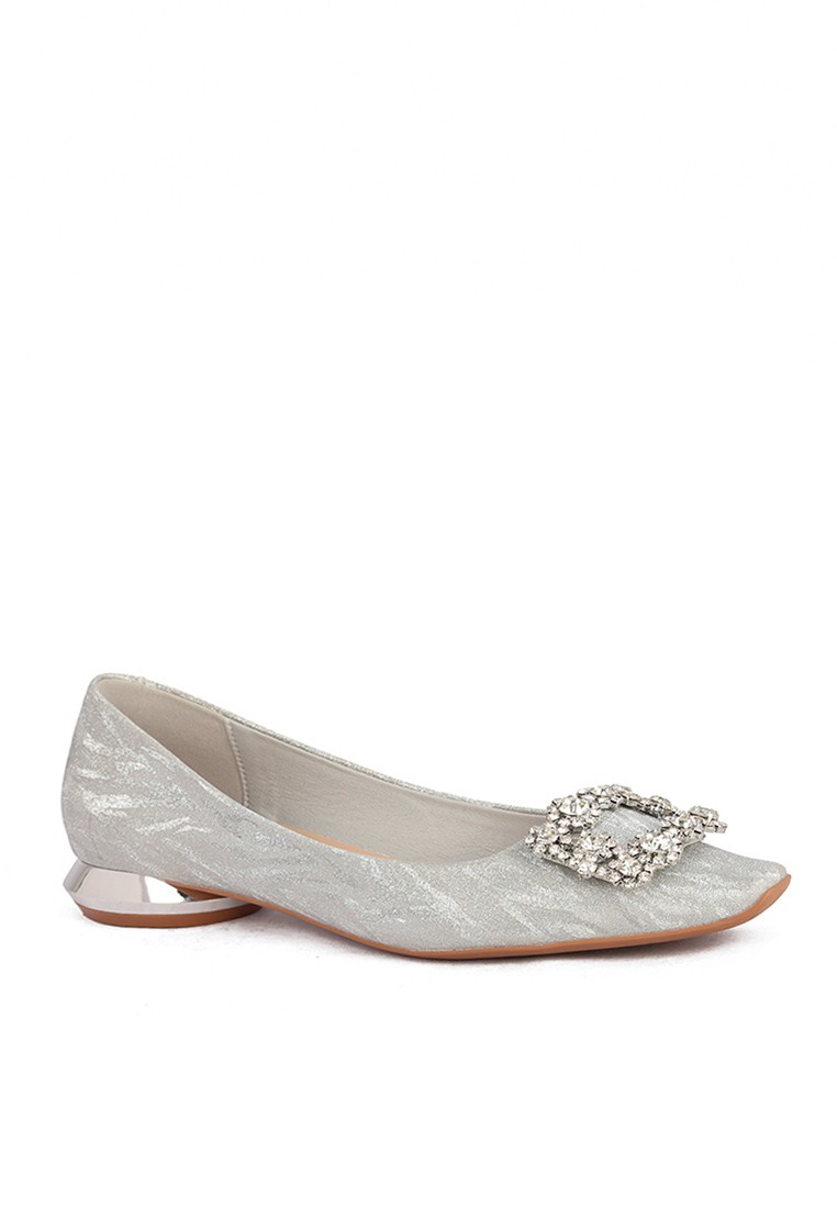 Square Rhinestone Flat Shoes XJ7318-17
