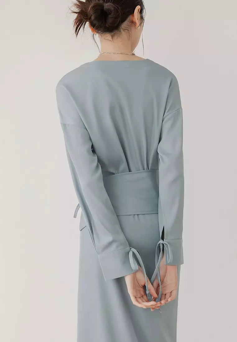 Buy OBSTYLE WrinkleResistant Long Sleeve Maxi Dress with VNeck and — free download