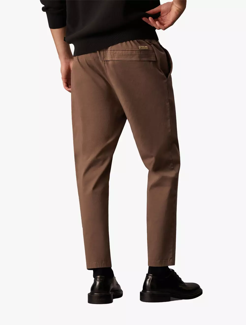 Calvin Klein Jeans - Slim Drawcord Chino Pants - Brown - brown