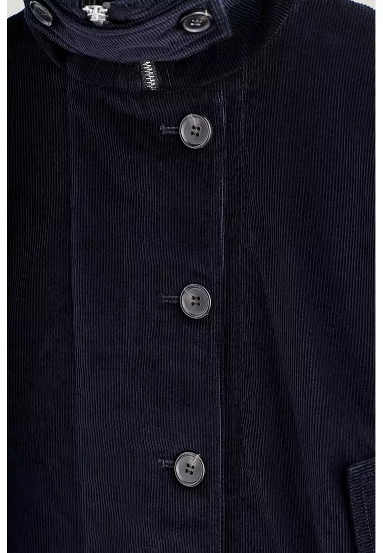 CORDUROY FUNNEL-NECK JACKET