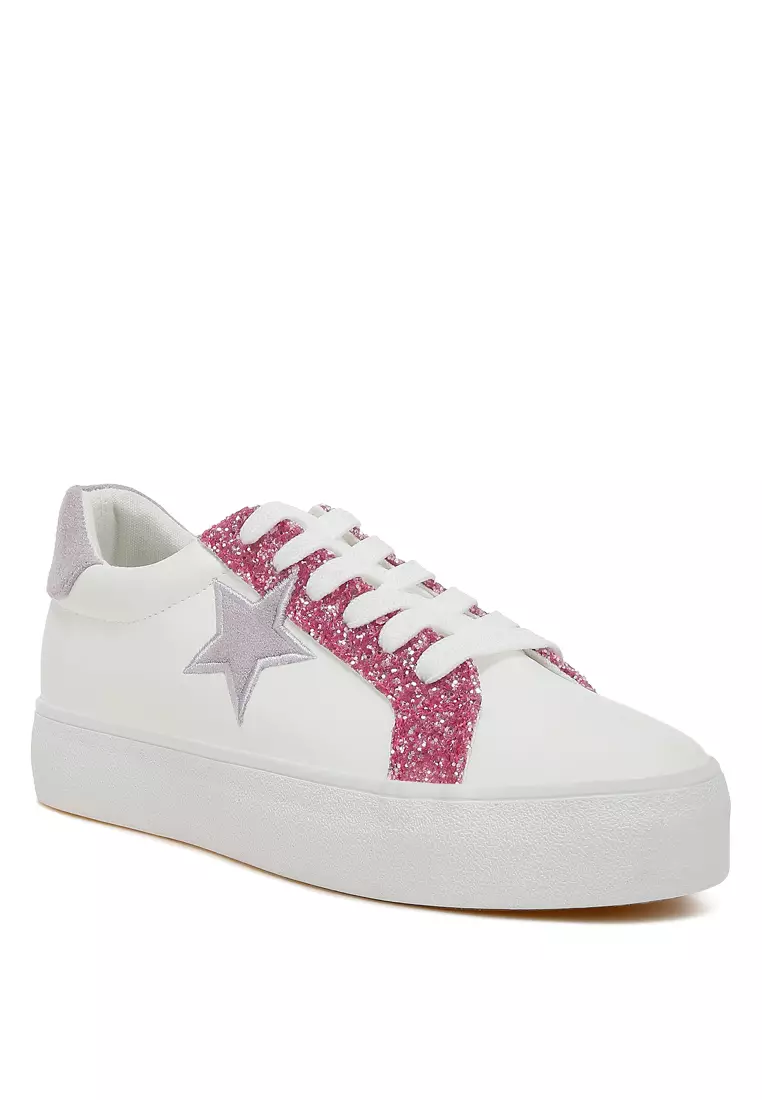 Rosé Muse Glitter point sneakers ホワイト Amazon.com | Qinpos Rhinestone Sneakers for Women, Glitter