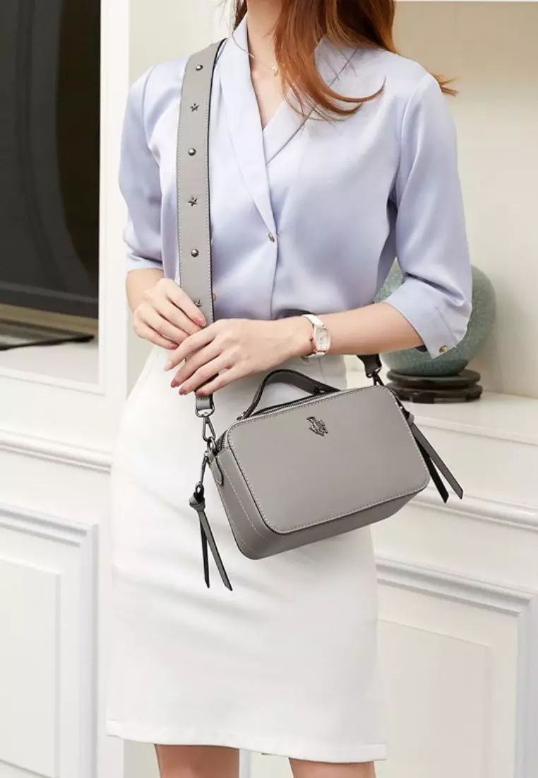 Women's Top Handle Bag / Sling Bag / Crossbody Bag - Grey