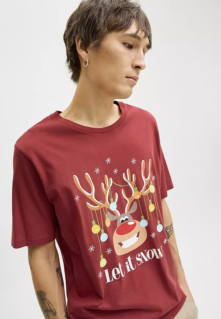 Christmas Short Sleeves Crew Neck Tee