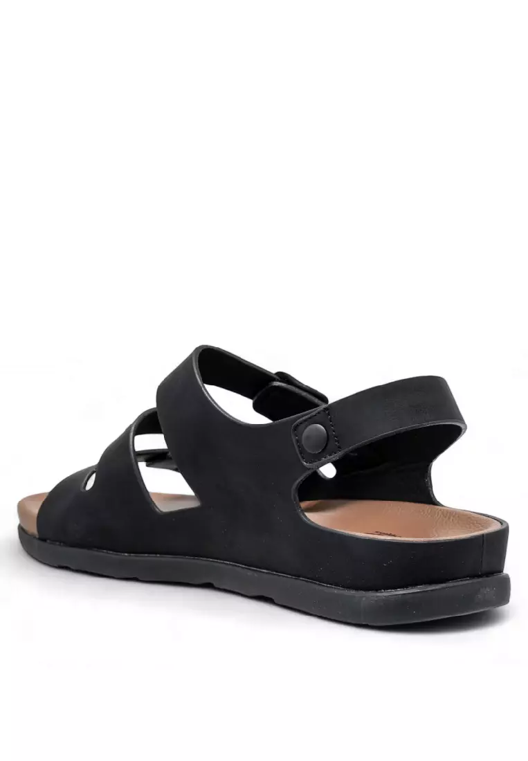 Men Slip On Faux Leather Classic Casual Sandals - 240441247