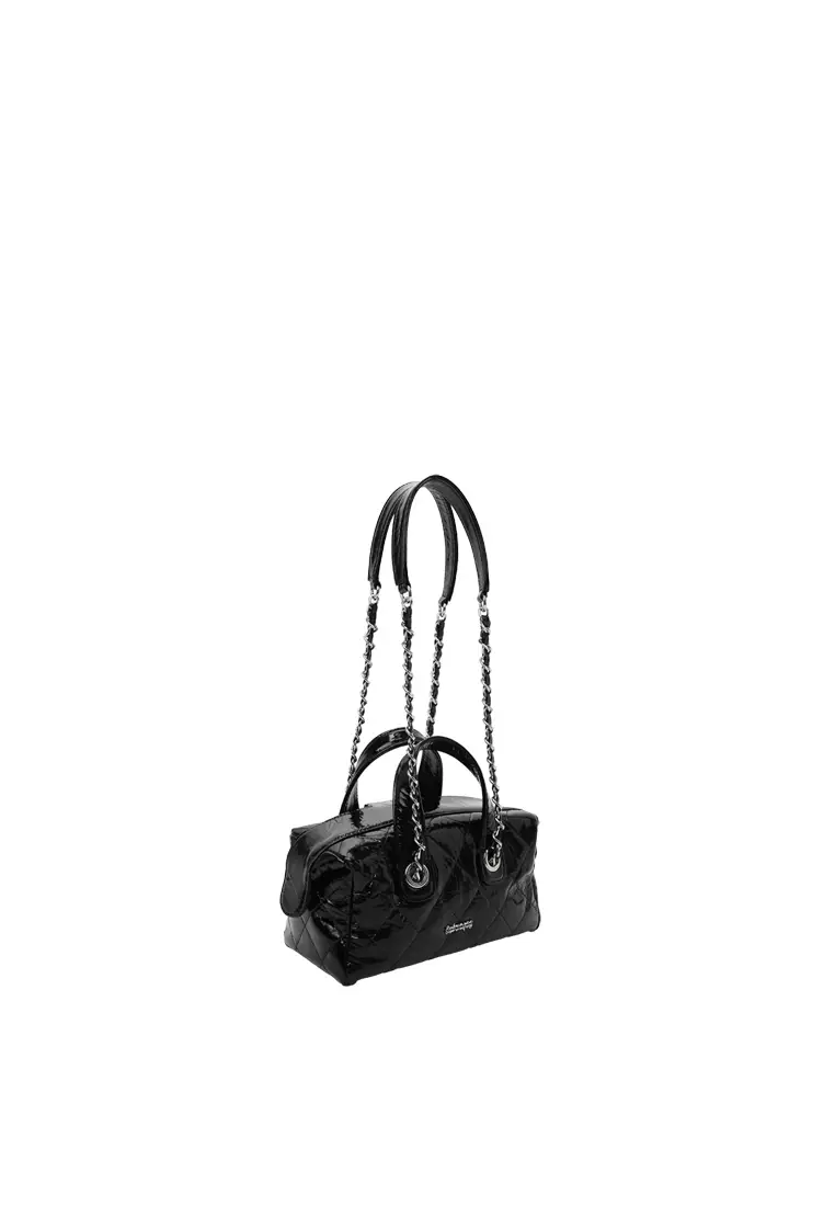 Chain Top Handle Tool Box Bag - Distressed Black