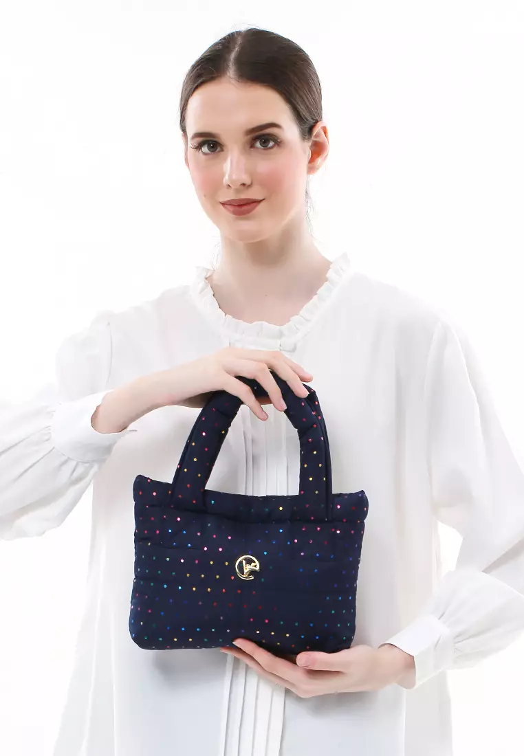 Angelina Pillow Puffy Bag Smooth Texture And High Quality - Confetti