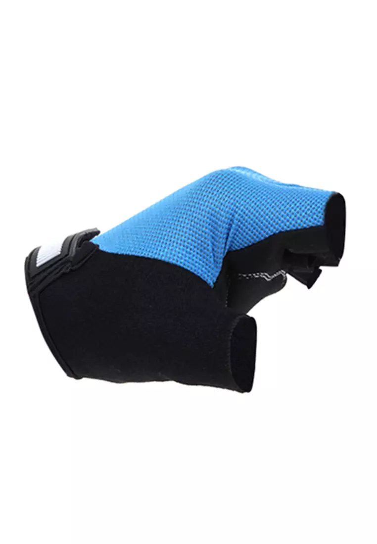 Decs Sports Gloves Sarung Tangan Olahraga Sepeda Half Finger Unisex Size L Material Lycra ORIGINAL - Blue