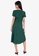 ZALORA BASICS green Short Sleeve Hi-Low Dress 238E1AAB75237CGS_6