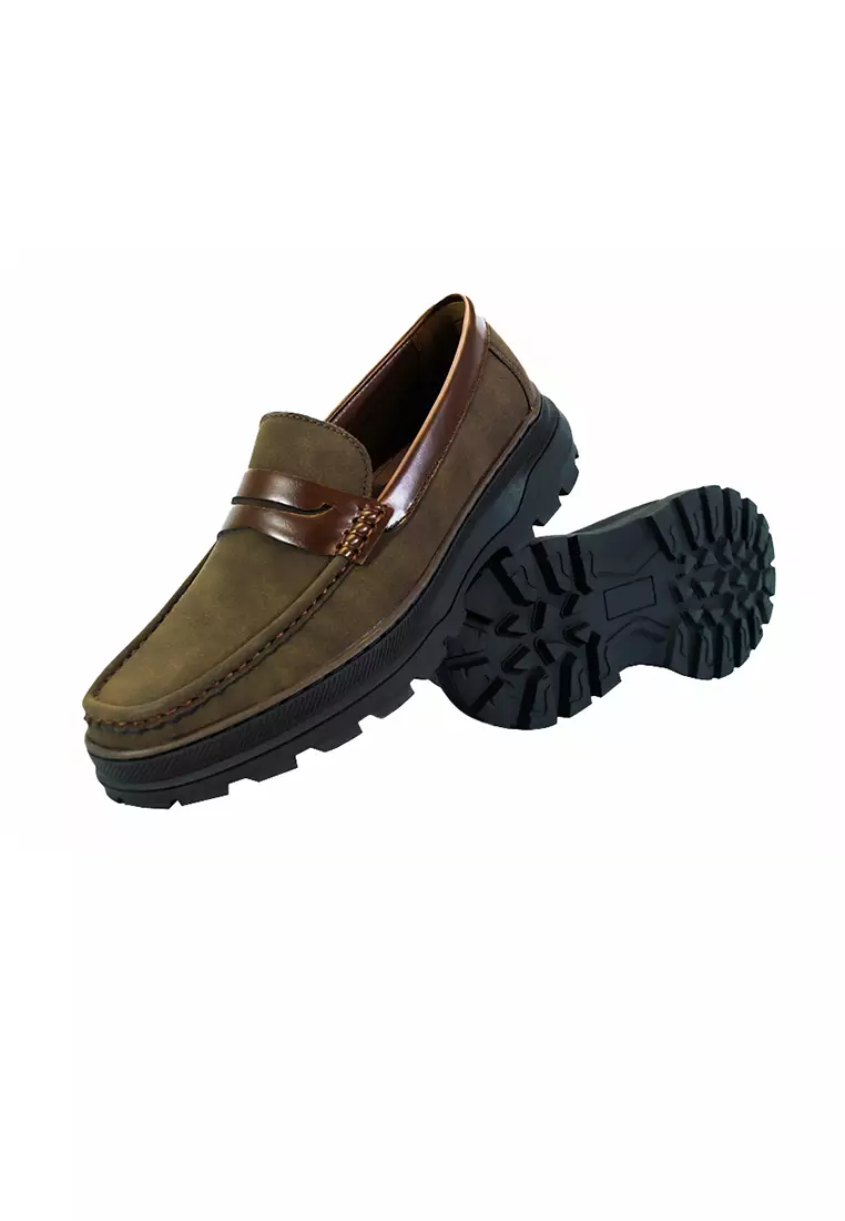 Men's Casual Loafers MX 25754 Dark Brown C62