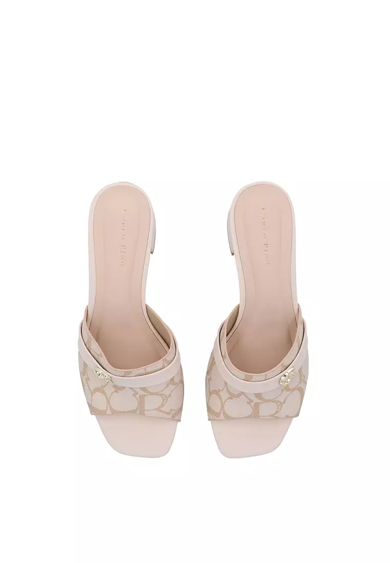 Beige CR Vera Emblem Sandals