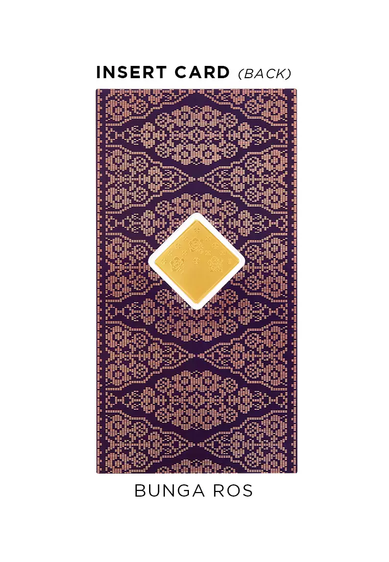 HABIB Songket Collection (Bunga Ros) | 999.9 Gold Wafer (0.20g)