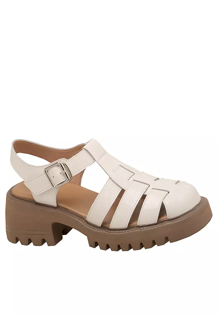 Platform Faux Patent Leather Rome Sandals TLD268-1