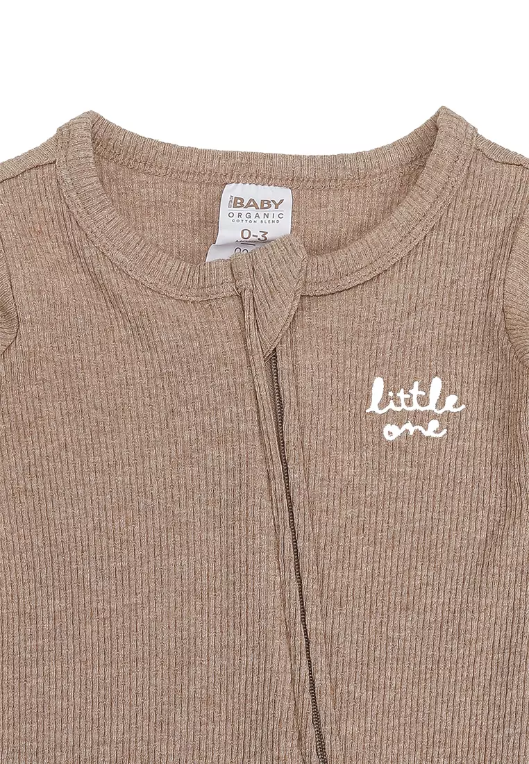 Organic Pointelle Zip Romper