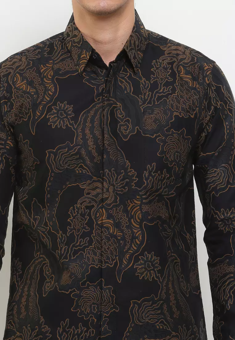 BATIK TALENTA EXCLUSIVE Lengan panjang Slimffit BUNGGA KEMBANG SPT