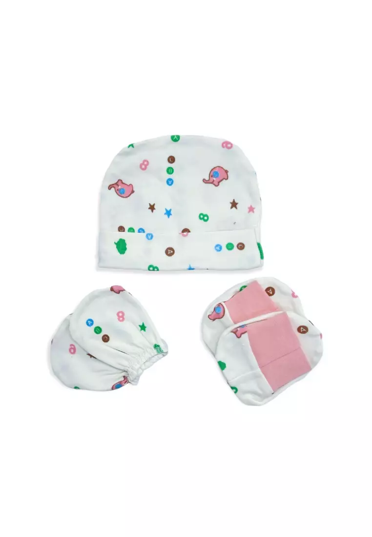Baby hat mittens top and booties