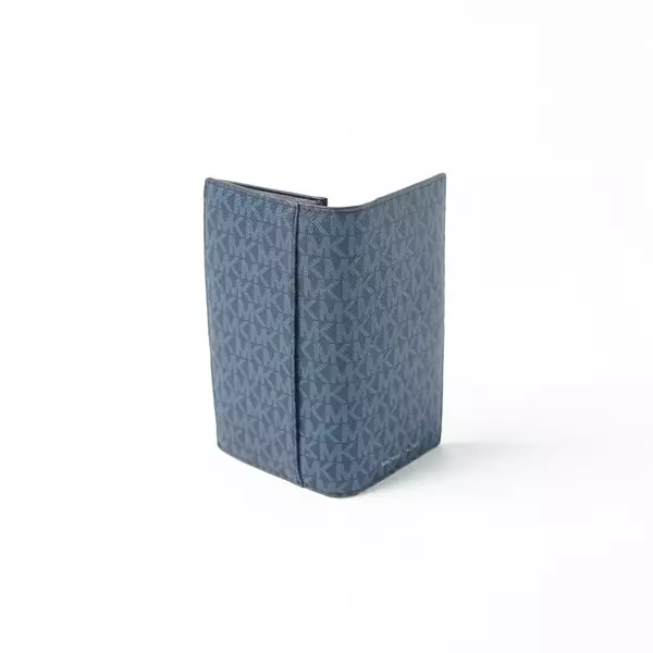 Dompet MICHAEL KORS COOPER MK MONOGRAM DARK BLUE NAVY BIFOLD LONG WALLET 100% ORIGINAL