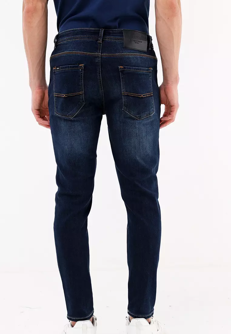 Denim Ankle Pants W/ Stretch