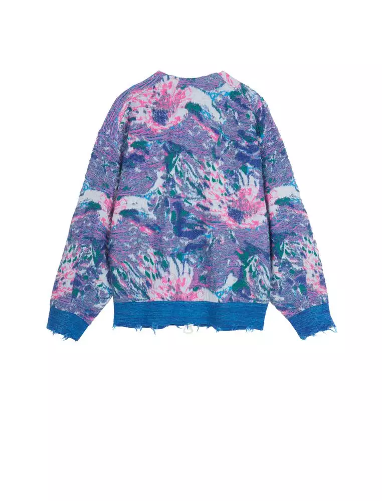 V-Neck Midi Cardigan Sweater