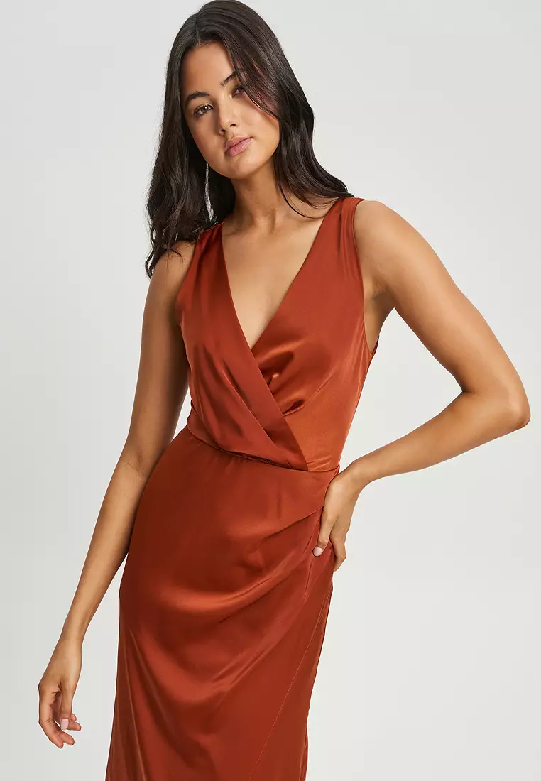 Mariah wrap maxi clearance dress