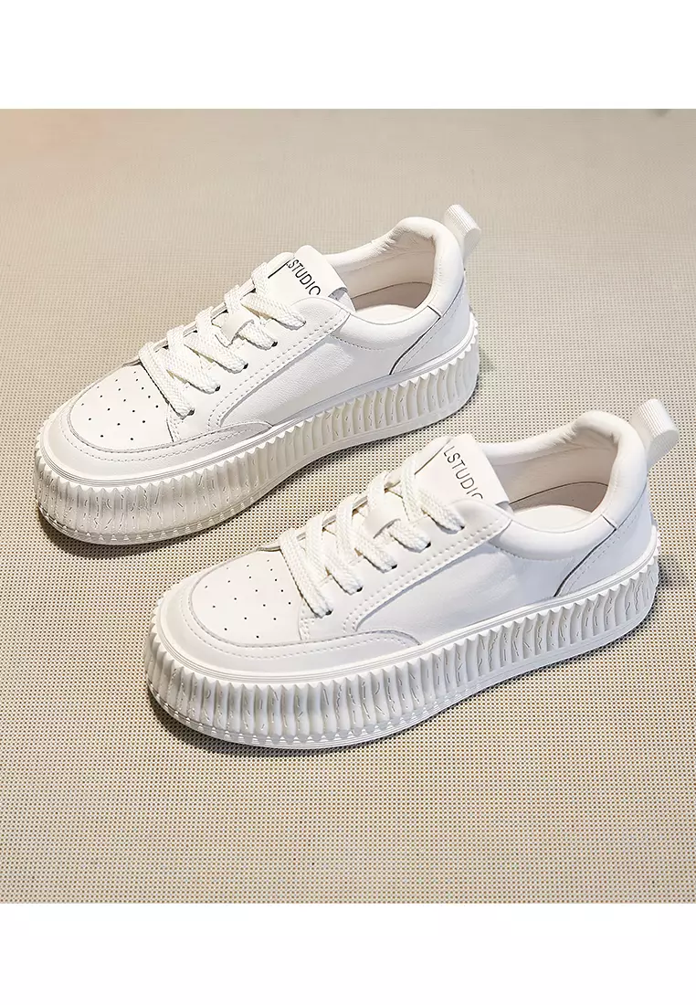 Platform Casual Leather Sneakers RX8891