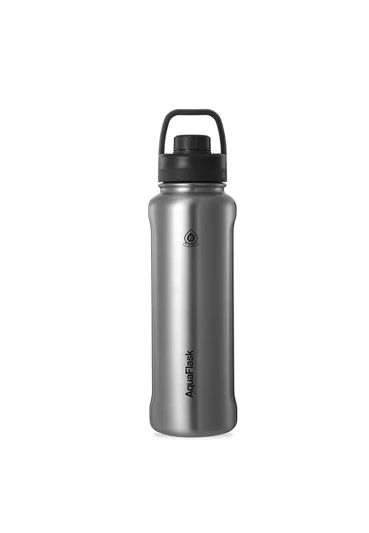 40oz Silver Steel New Sports Lid Bottle Wide Mouth Vacuum Insulated Stainless Steel Drinking Water Bottle